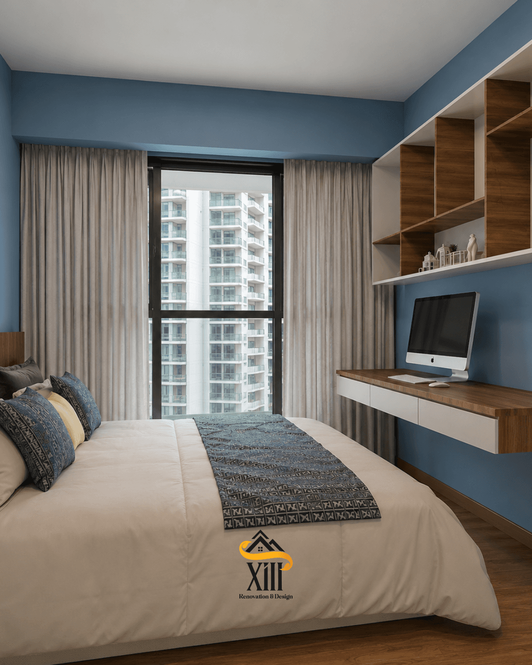 Bedroom with study joinery